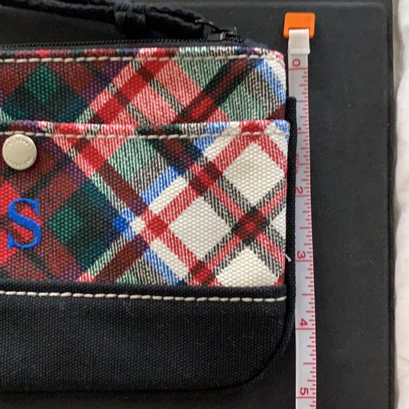 Lands’ End Monogrammed “S” Plaid Wristlet - Picture 8 of 9